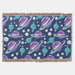 Manta Patrón espacial, planetas, estrellas, galaxia, cos