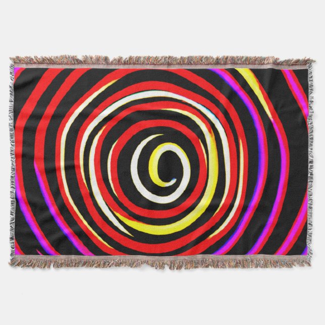 Manta Patrón espiral colorido (Anverso)