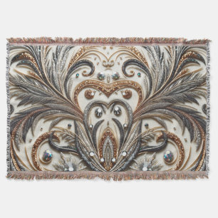 Manta Patrón floral brillante con piedra gemela