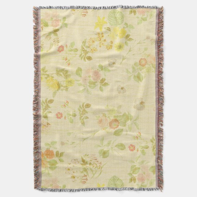 Manta Patrón floral de estilo antiguo (Frente vertical)
