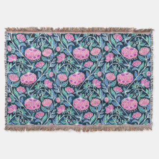 Manta Patrón floral de Jewel Toned Boho Chalk Chintz