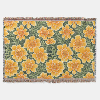 Manta Patrón floral Flores Marigold
