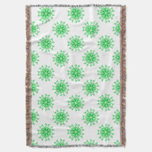 Manta Patrón floral fresco verde