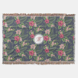 Manta Patrón floral Hibiscus Monogram T Blanket