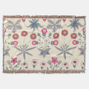 Manta Patrón floral William Morris Daisy Naranja rojo