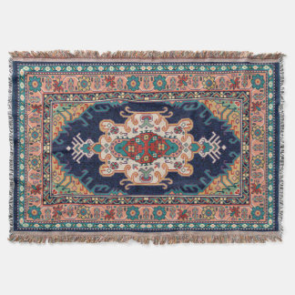 Manta Patrón geométrico persa Tabriz negro radial