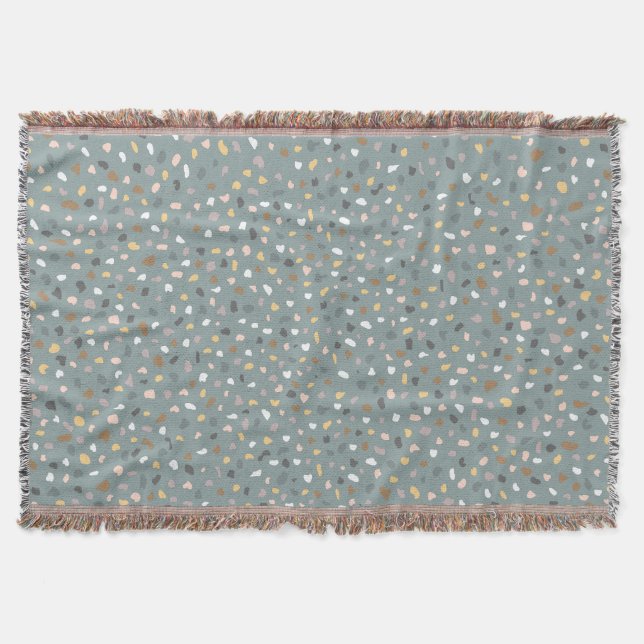 Manta Patrón moderno Terrazzo Neutral suave (Anverso)