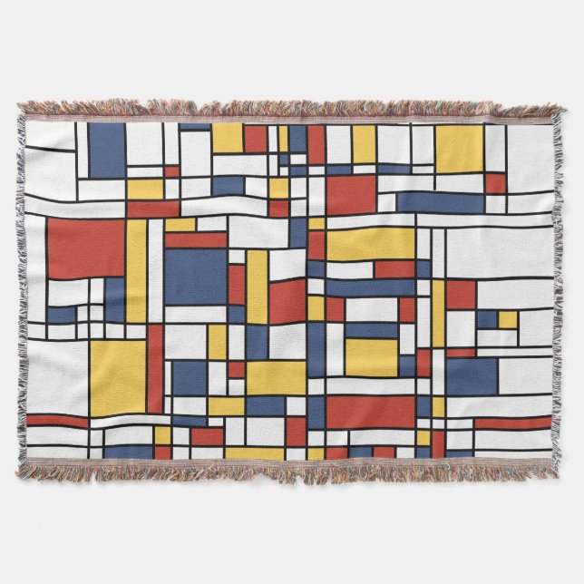 Manta Patrón Mondrian De Stijl (Anverso)
