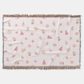 Manta Patrón Navideño Rosa Acogedor