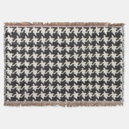 Manta Patrón negro blanco de dientes de perro