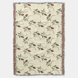 Manta Patrón ornamental verde oliva