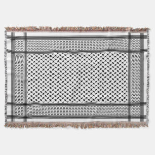 Manta Patrón palestino de Keffiyeh negro