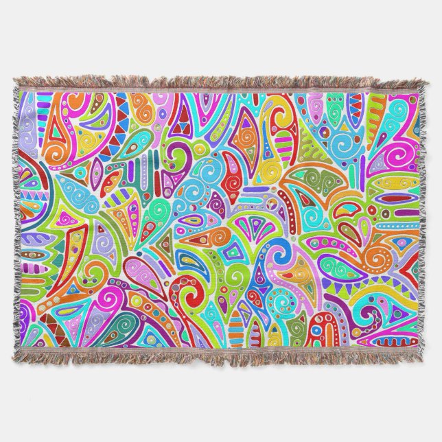 Manta Patrón Pintado A Mano Y Digitalmente Art. 7 (Anverso)