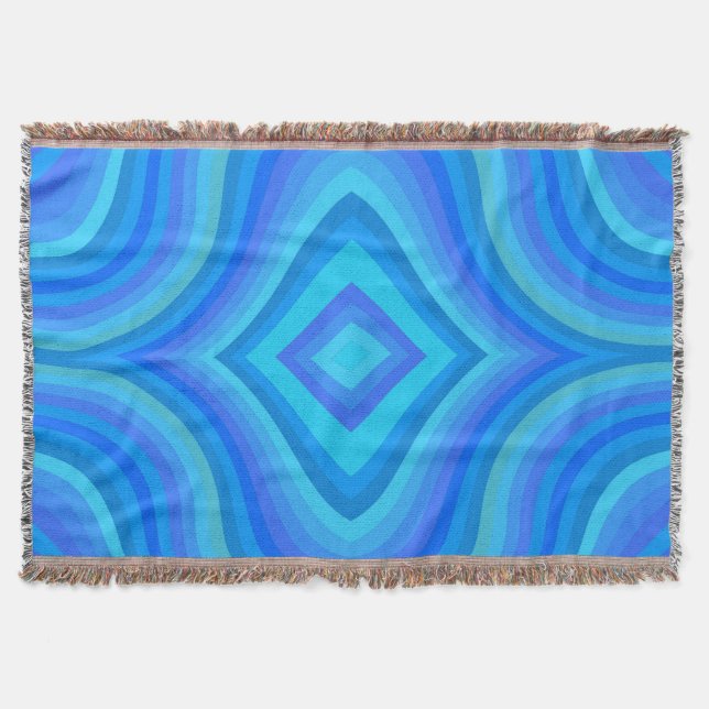 Manta Patrón retro azul (Anverso)