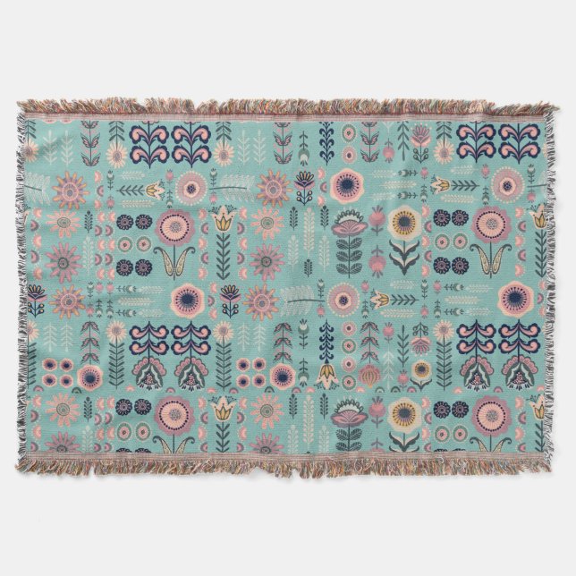 Manta Patrón sin foco de arte folclórico (Anverso)