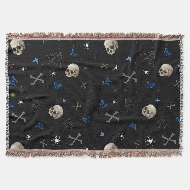 Manta Patrón sin foco de Skull Halloween (Anverso)