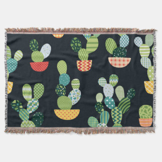 Manta Patrón sin problemas de las plantas de cactus