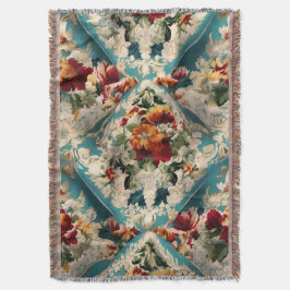 Manta Patrón sinusal floral italiano