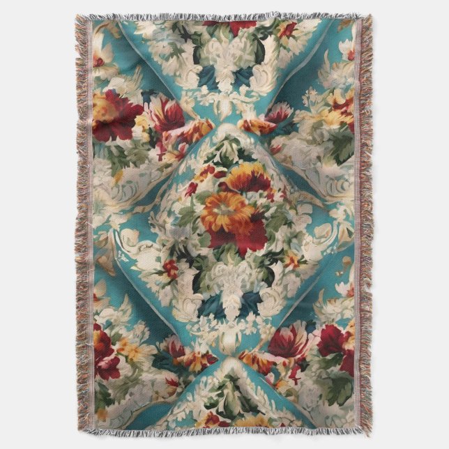 Manta Patrón sinusal floral italiano (Frente vertical)