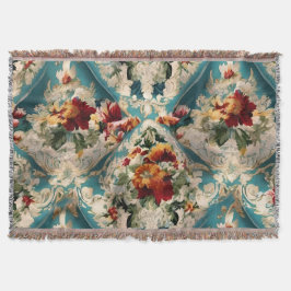 Manta Patrón sinusal floral italiano