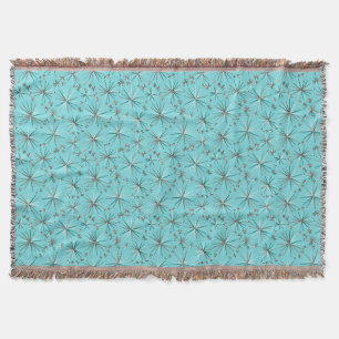 Manta Patrón sputnik de mediados de siglo, azul de huevo