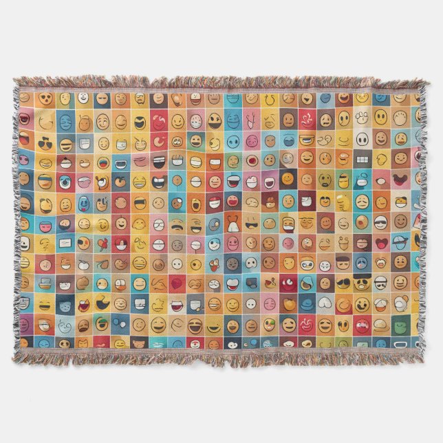 Manta patrón transparente con iconos (Anverso)