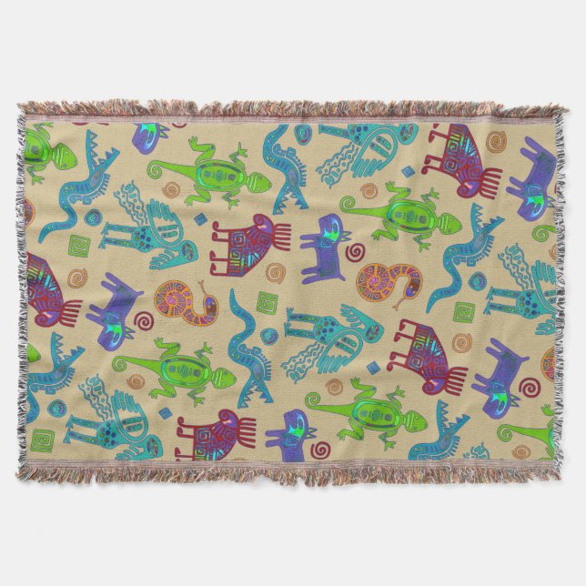 Manta Patrón tribal primista de cultura africana mexican (Anverso)