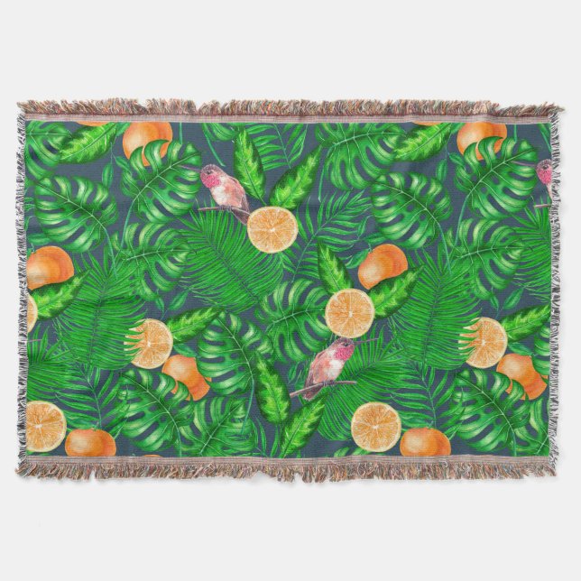 Manta Patrón tropical, colibríes (Anverso)