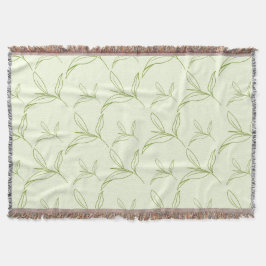 Manta Patrón verde sin soldadura de la hoja de té natura