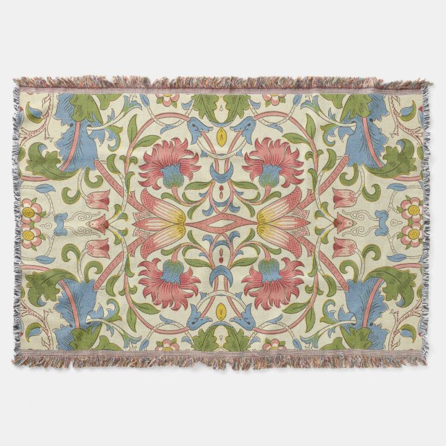 Manta Patrones florales de William Morris Loddon Blossom (Anverso)
