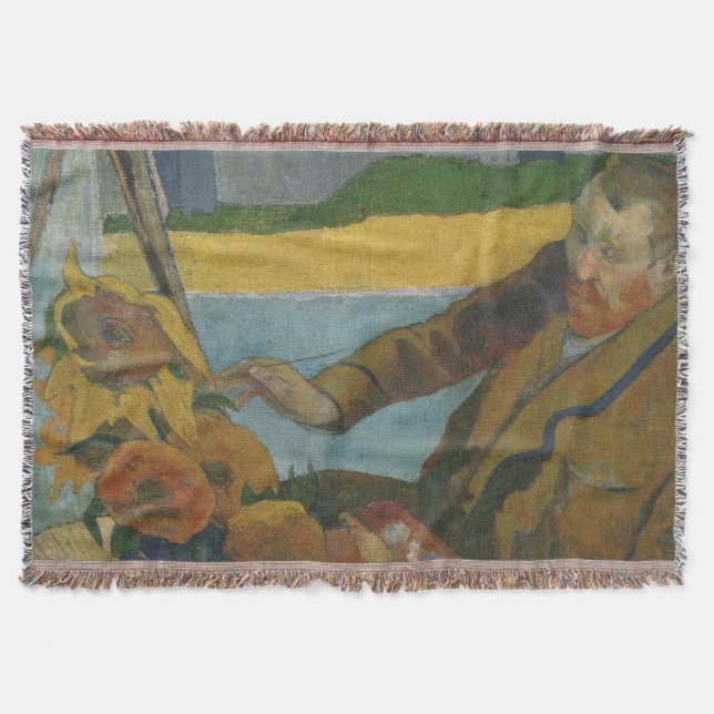 Manta Paul Gauguin Vincent van Gogh pintando girasoles (Anverso)