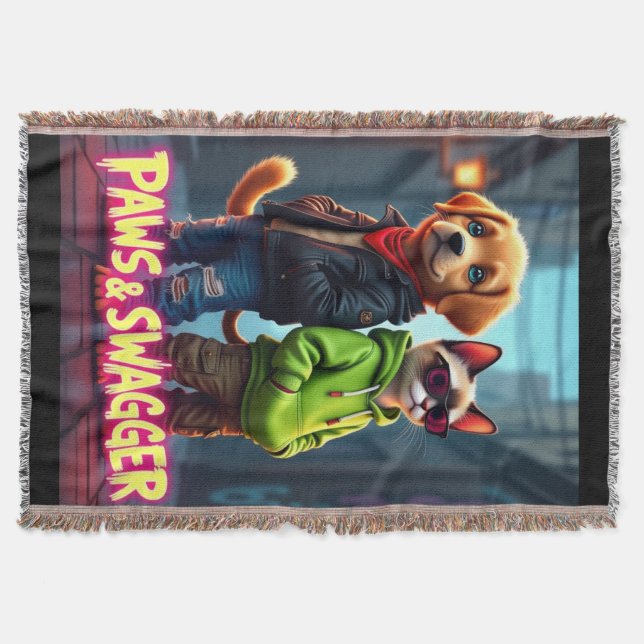 Manta Paws & Swagger™ Elegante ropa de Mascota Bebé (Anverso)