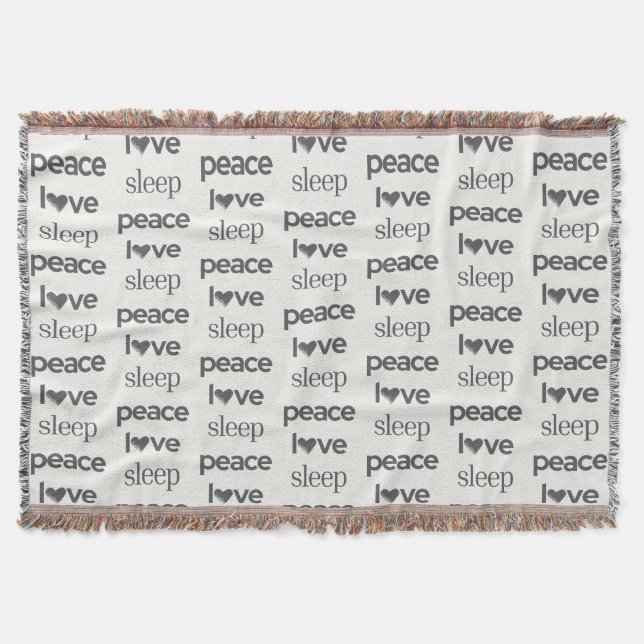 Manta Peace Love Sleep - Cozy Comfy Throw Blanket (Anverso)