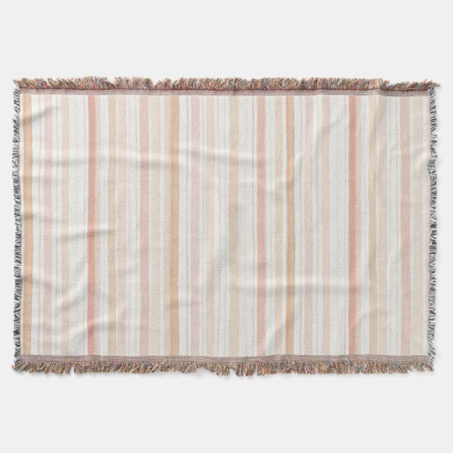 Manta Peach Blush Cream Stripes (Anverso)