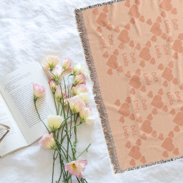 Manta Peach Fuzz Cute bilingüe linda española