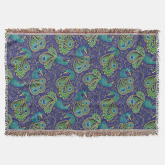 Manta Peacock Paisley Pattern Blue