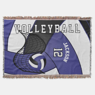Manta Pelota deportiva de voleibol en azul oscuro, blanc