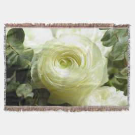 Manta Peony Flower Throw Blanket