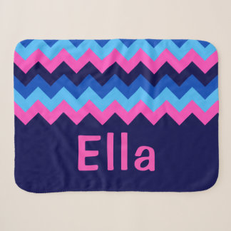 Manta pequeña de Sherpa con monograma de Chevron a