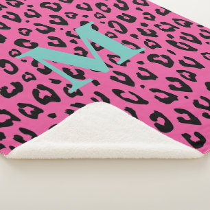 Manta pequeña de sherpa de felpa con estampado de