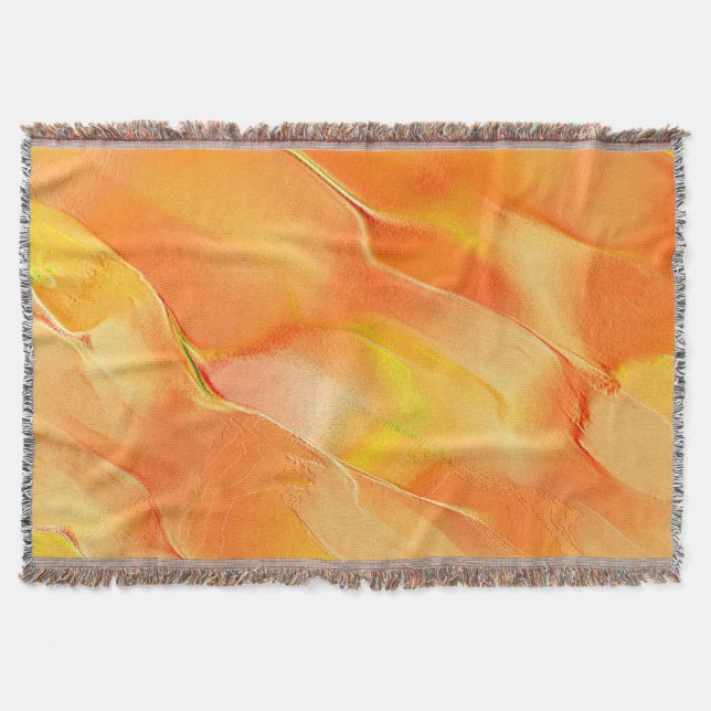 Manta Pequeño tallado en amarillo y muchos naranjas (Anverso)