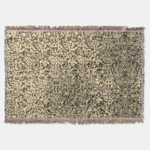 Manta Pequeños cuadros o azulejos borrosos, beige o caqu