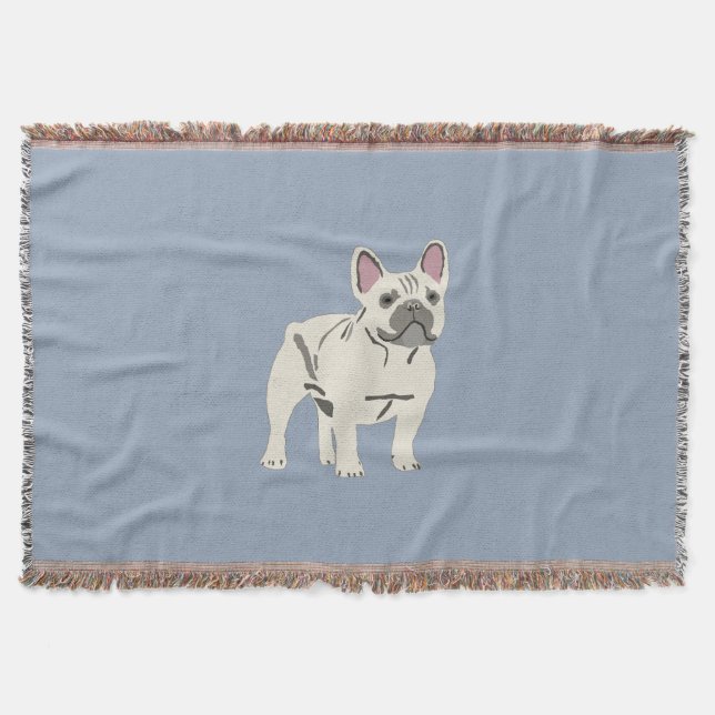 Manta Perrito adorable, bulldog francés (Anverso)