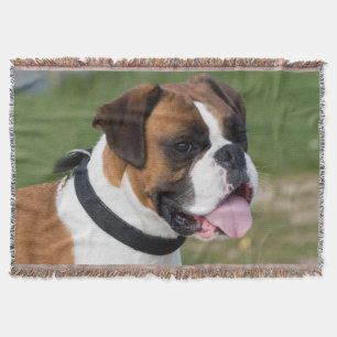 Manta Perro de cachorro Fawn y Boxer Blanco