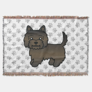 Manta Perro de dibujos animados adorable Cairn Terrier B