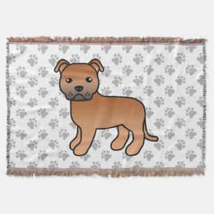Manta Perro de raza Staffordshire Bull Terrier inglés ro
