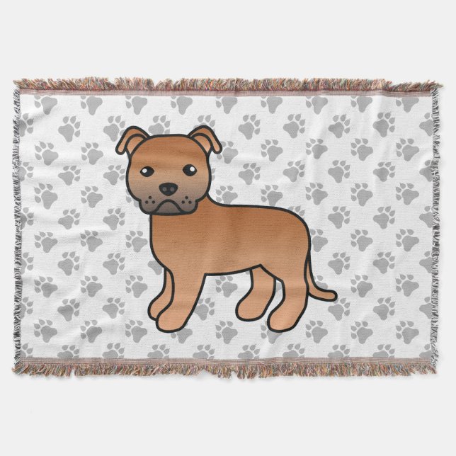 Manta Perro de raza Staffordshire Bull Terrier inglés ro (Anverso)