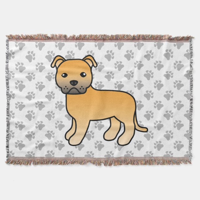 Manta Perro Fawn English Staffordshire Bull Terrier (Anverso)