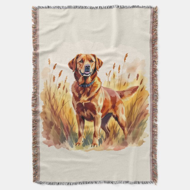 Manta Perro Labrador Retriever Fox Rojo (Frente vertical)