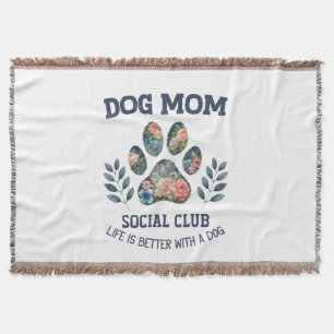 Manta Perro Mom Paw Floral